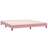 vidaXL Cama box spring con colch&oacute;n terciopelo rosa 180x210 cm