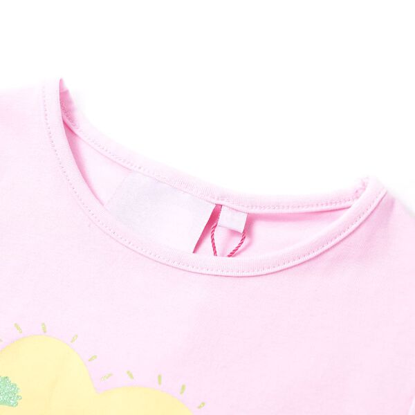 Camiseta infantil rosa claro 116