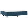 vidaXL Cama box spring con colch&oacute;n terciopelo azul oscuro 200x200 cm