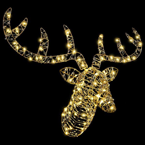 vidaXL trineo tirado por reno c&aacute;lido 68 x 36.5 x 62.5 cm PET