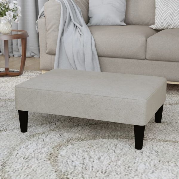 vidaXL Taburete de tela de microfibra gris claro