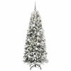 vidaXL &Aacute;rbol de Navidad artificial 180 cm PVC y Pl&aacute;stico y Acero y PE