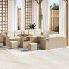 vidaXL Conjunto de sof&aacute; de jard&iacute;n 13 pcs Beige rat&aacute;n sint&eacute;tico