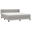 vidaXL Cama box spring con colch&oacute;n tela gris claro 160x200 cm