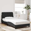 vidaXL Estructura de cama sin colch&oacute;n terciopelo negro 100x200 cm