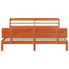 vidaXL Estructura de cama 2 pcs Marr&oacute;n cera Madera de Pino Macizo