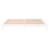 vidaXL Estructura de cama con LEDs madera maciza blanca 150x200 cm