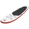 vidaXL Set de paddel surf tabla SUP inflable rojo y blanco