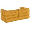 vidaXL Sof&aacute; modular 2 pcs Amarillo 140 x 70 x 56 cm tela