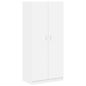 vidaXL Armario de madera contrachapada blanco 90x52x200cm