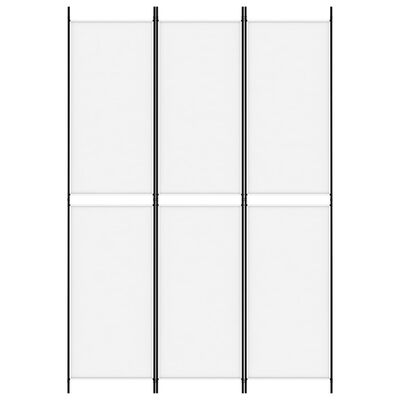 vidaXL Biombo divisor de 3 paneles de tela blanco 150x220 cm