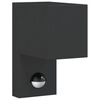 vidaXL L&aacute;mpara de exterior con sensor aluminio fundido a presi&oacute;n negro