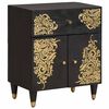 vidaXL Cabinet de noche con puerta Negro 50 x 33 x 60 cm