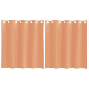 vidaXL Cortinas de gasa con ojales 2 uds terracota