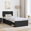 vidaXL Estructura de cama Negro 90 x 200 cm Madera de pino macizo
