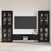 vidaXL Conjunto de mueble de TV FLORIN Negro Madera de ingenier&iacute;a