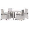 vidaXL Conjunto de Comedor de Jard&iacute;n 5 uds. Blanco y Gris Claro PP