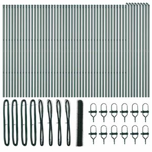 vidaXL Poste de Valla Verde 100 x 1,2 m (malla de 50 mm) Acero y PVC