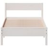 vidaXL Estructura de cama sin colch&oacute;n madera maciza blanca 90x190 cm