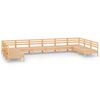 vidaXL Juego muebles de jard&iacute;n 10 piezas madera maciza pino