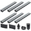 vidaXL Canales de drenaje 6 unidades acero galvanizado 6 m