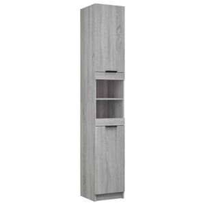vidaXL Armario de ba&ntilde;o madera contrachapada gris Sonoma 32x34x188,5 cm