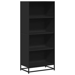 vidaXL Estanter&iacute;a de madera de ingenier&iacute;a negra 60x35x139 cm