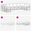 vidaXL Conjunto de sof&aacute;s de exterior con coj&iacute;n 10 pcs Natural y Beige