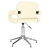 vidaXL Sillas de comedor giratorias 2 unidades cuero sint&eacute;tico crema
