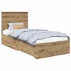 vidaXL Estructura de cama con caj&oacute;n Roble artisan 90 x 190 cm