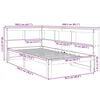 vidaXL Cama con estanter&iacute;a sin colch&oacute;n madera maciza marr&oacute;n 90x190 cm