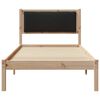 vidaXL Estructura de cama Negro 100 x 200 cm Madera de pino macizo
