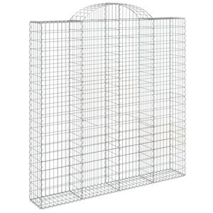 vidaXL Cesta gaviones forma arco hierro galvanizado 200x30x200/220 cm