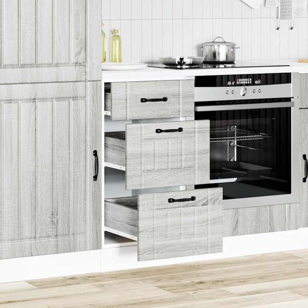 vidaXL Mueble bajo de cocina Lucca madera contrachapada gris sonoma