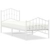vidaXL Estructura cama sin colchón con estribo metal blanco 80x200 cm