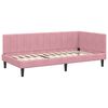 vidaXL Estructura de cama en esquina Rosa 90 x 200 cm Terciopelo