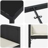 vidaXL Conjunto de Comedor de Jard&iacute;n 5 pcs Negro rat&aacute;n sint&eacute;tico