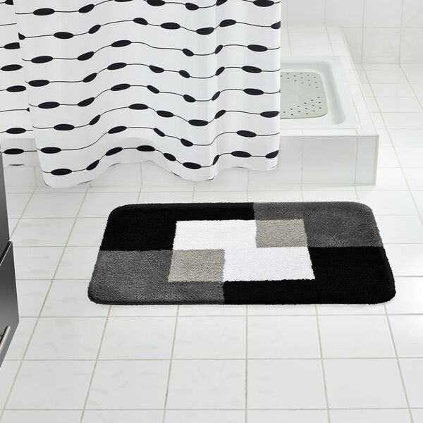 RIDDER Alfombrilla de ba&ntilde;o Coins 60x90 cm gris 7103307