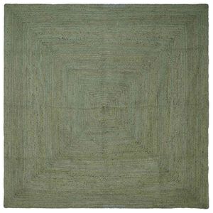vidaXL Alfombra de &aacute;rea Verde oliva 200 x 200 cm yute