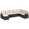vidaXL Conjunto de sof&aacute; de jard&iacute;n 8 uds. Marr&oacute;n