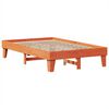 vidaXL Estructura de cama sin colch&oacute;n madera maciza marr&oacute;n 135x190 cm