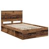 vidaXL Estructura de cama con cabecera Madera vieja 120 x 200 cm