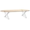 vidaXL Patas para mesa de centro (2 unidades), color blanco, 50 x (30-31,3) cm, acero