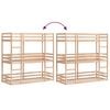 vidaXL Litera triple de madera maciza de pino 75x190 cm
