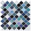 vidaXL Baldosa Lanturn 10 uds. Verde Azul 27 x 27 cm Poliuretano y PET