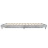vidaXL Estructura de cama madera de ingeniería gris hormigón 120x190cm