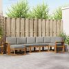 vidaXL Conjunto de sof&aacute;s de exterior 7 pcs Gris Natural y Claro