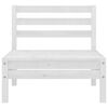vidaXL Juego de muebles de jardín 7 piezas madera maciza pino blanco