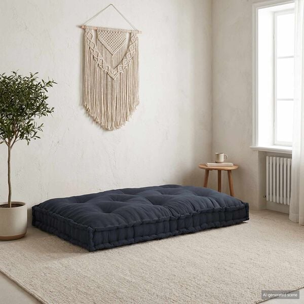 vidaXL Coj&iacute;n para Sof&aacute; Pallet Gris antracita 120 x 80 x 12 cm Tela