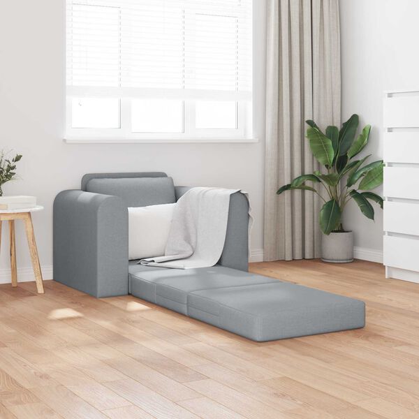 vidaXL Sof&aacute; cama Gris Claro 98 x 71 x 83 cm tela